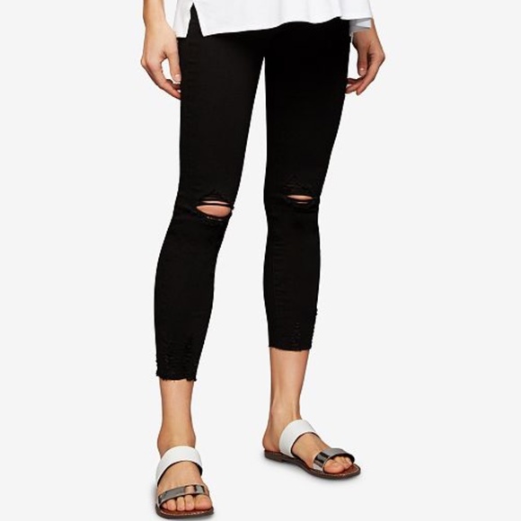 Articles Of Society Pants - Articles of Society Maternity Jeans raw distress
